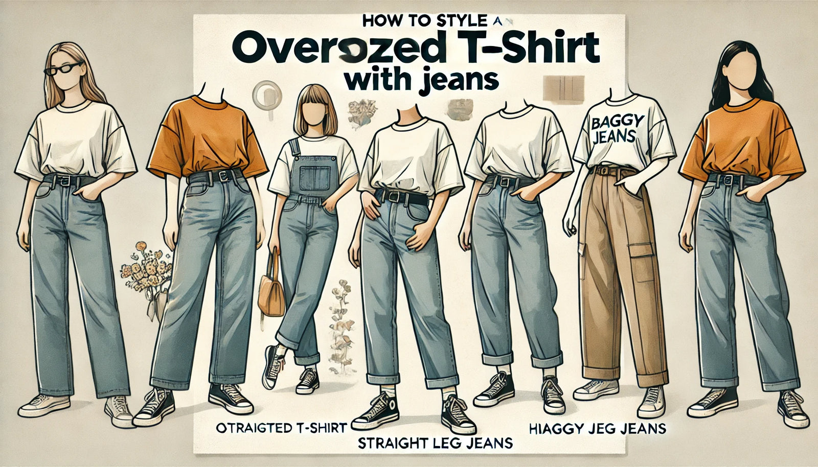 Oversized t shirt and jeans outfit cheap